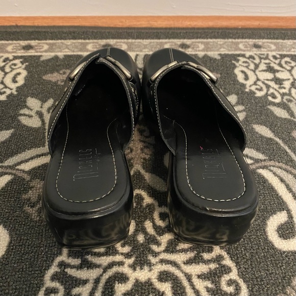 Black Leather Clogs - Picture 7 of 10